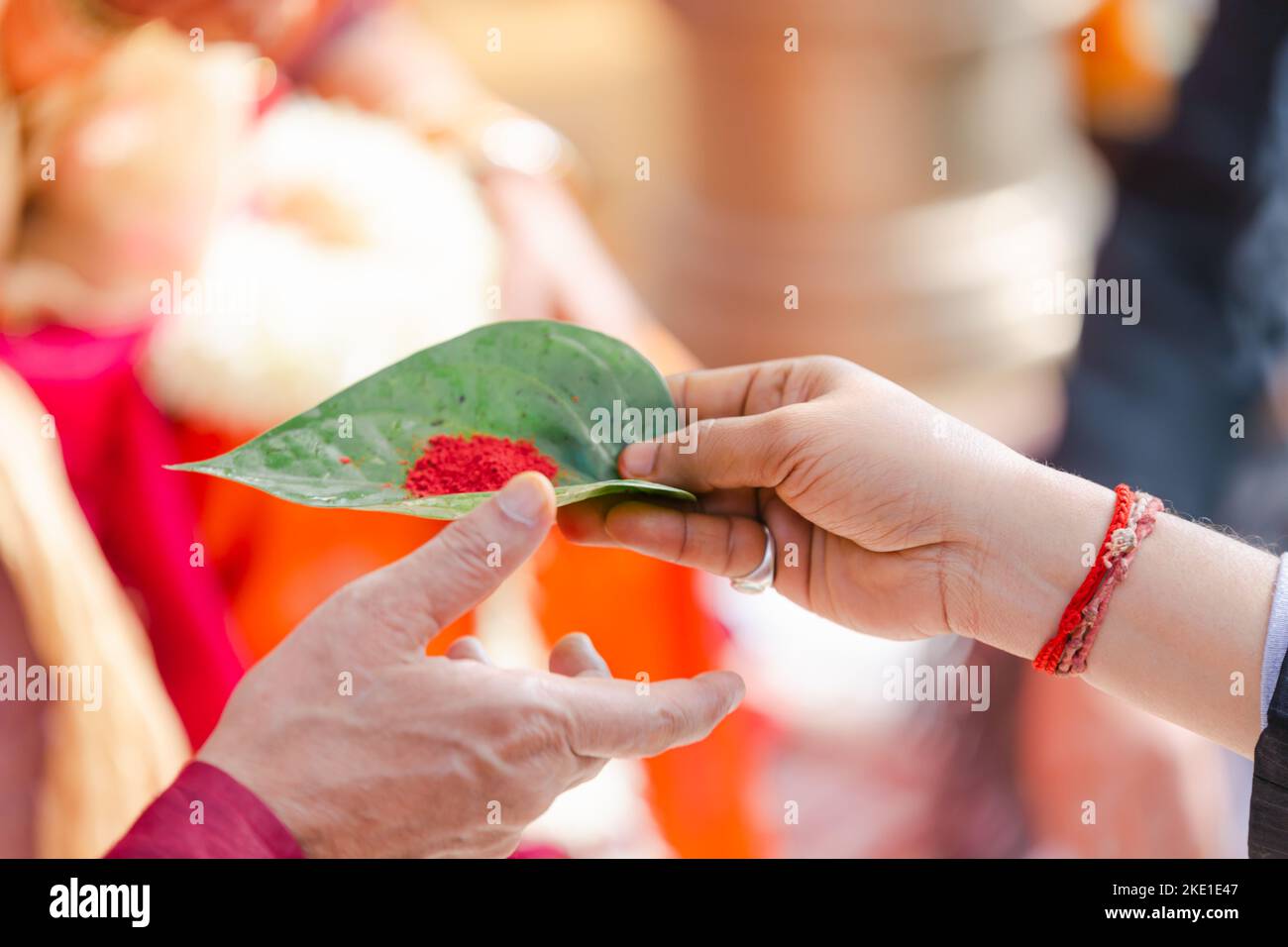 Hindu wedding ceremony. Details of a traditional Indian wedding