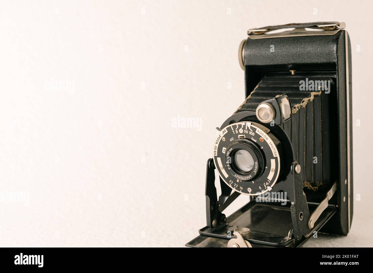 the black vintage camera on a white background Stock Photo - Alamy