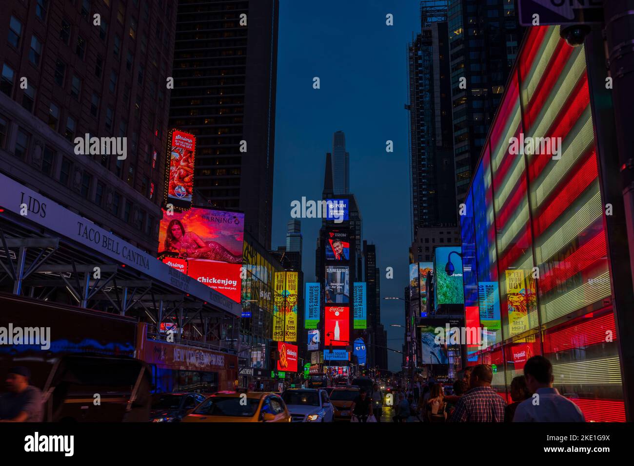 Wonderful night colorful landscape view of Broadway on dark night sky