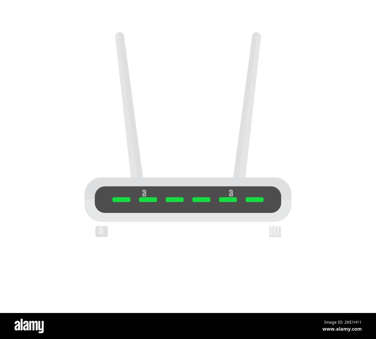Wireless wi-fi router with two antennas logo design. Internet connection business concept. vector design and illustration. Stock Vector
