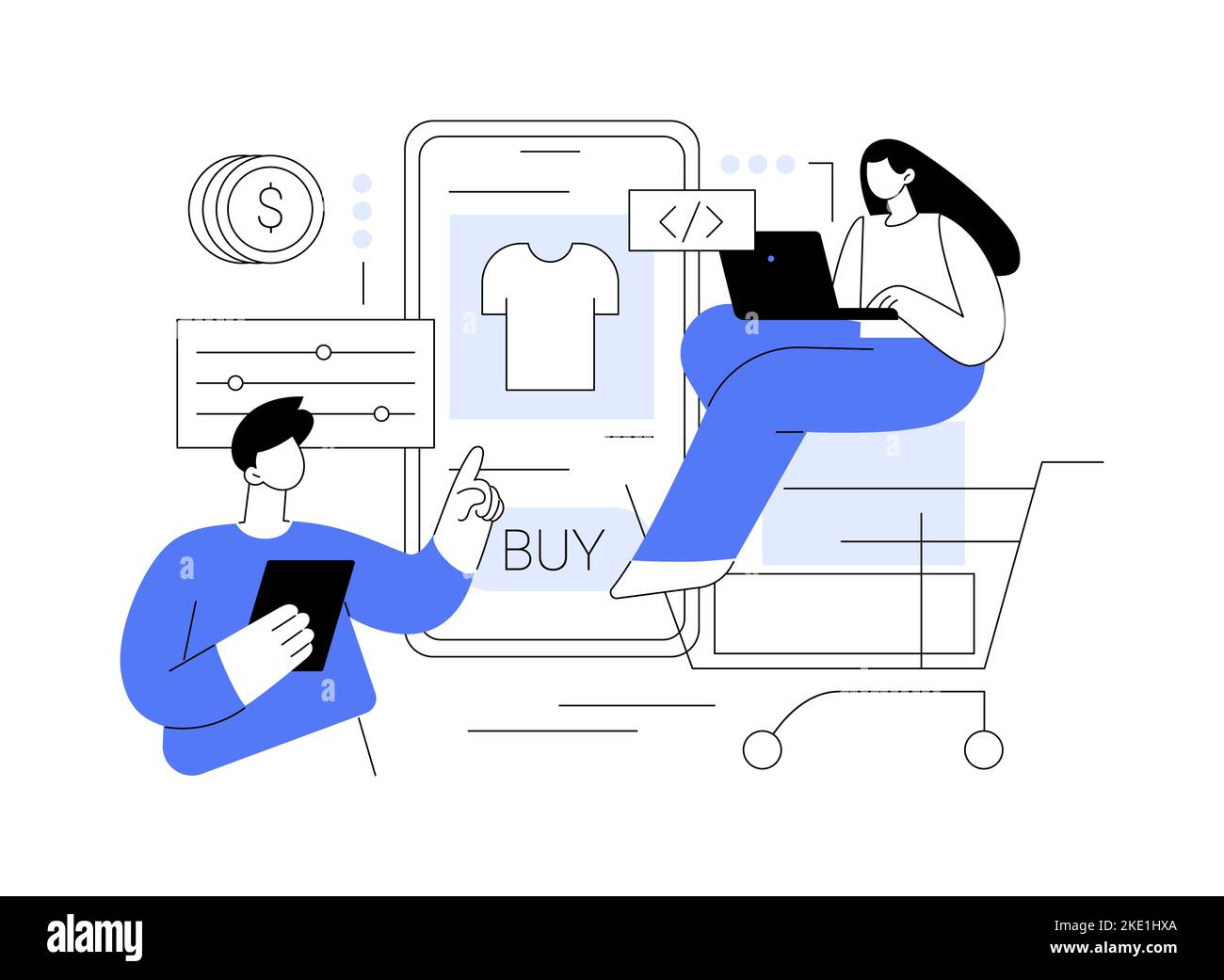 E-commerce development abstract concept vector illustration Stock ...