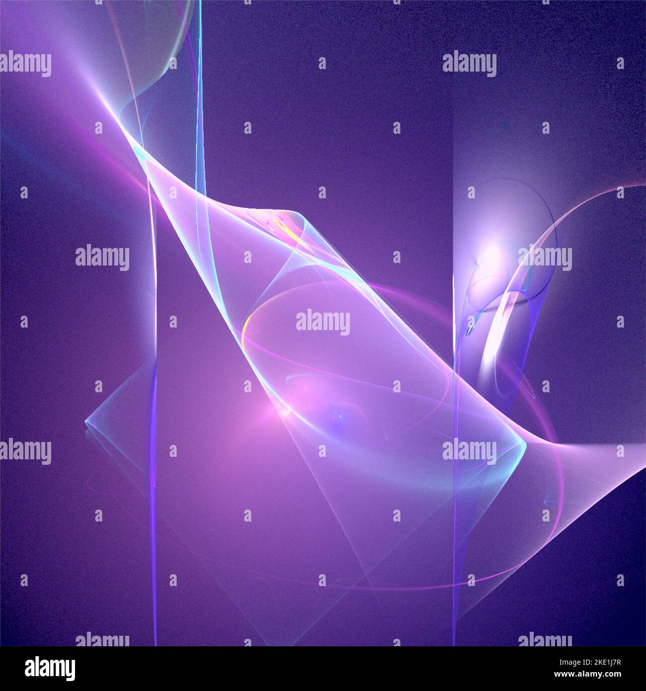 bright abstract background of glowing weaves of purple lines on a dark ...