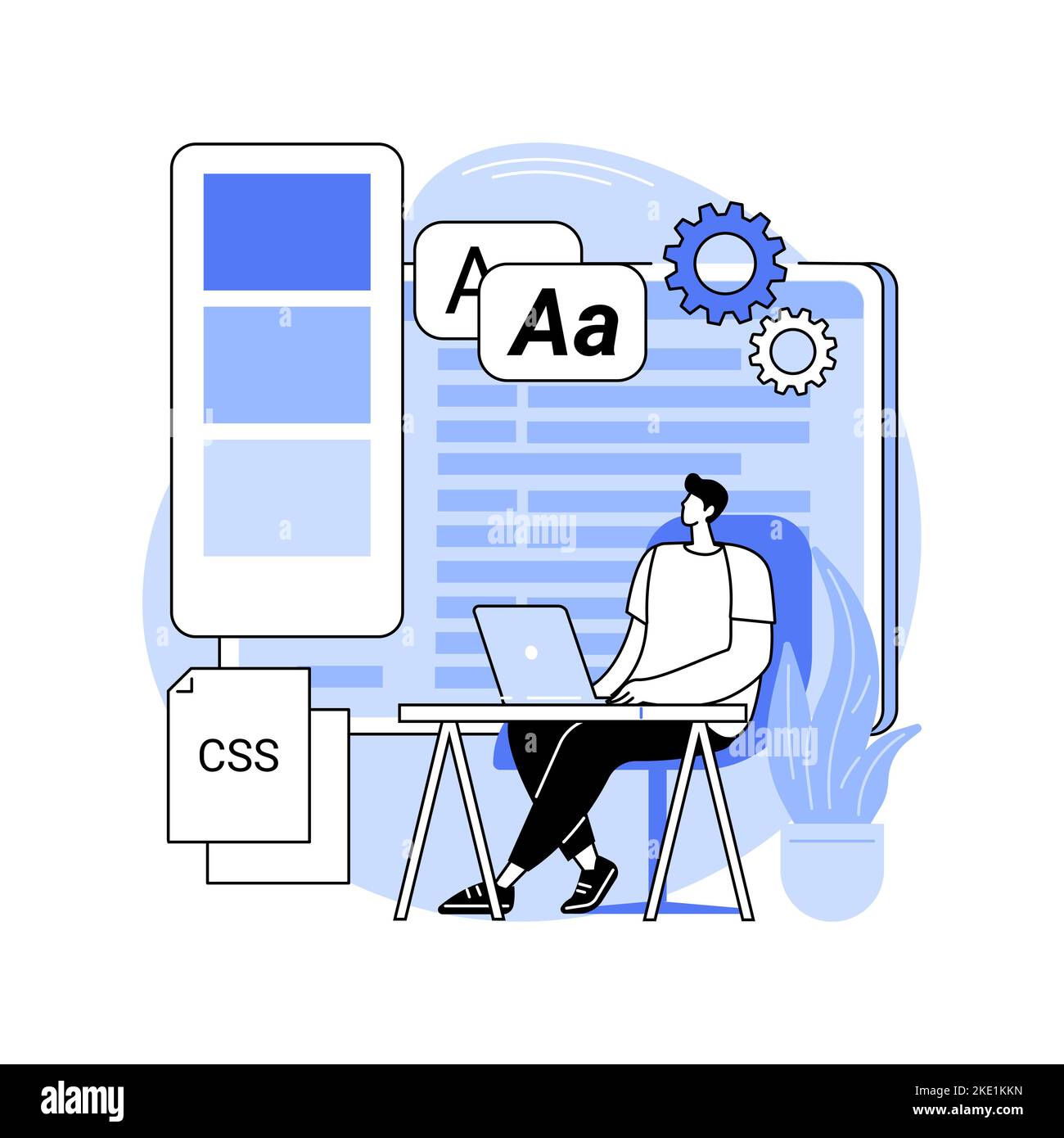 CSS code isolated cartoon vector illustrations Stock Vector Image & Art ...