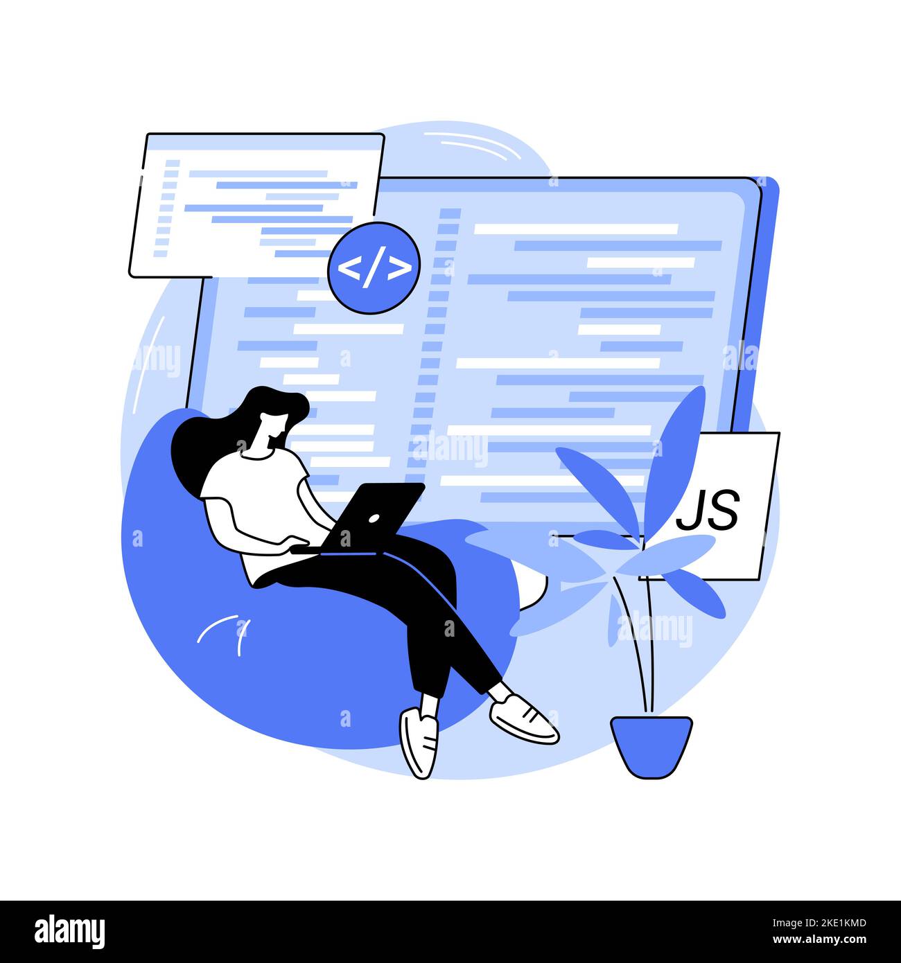 Javascript isolated cartoon vector illustrations Stock Vector Image ...