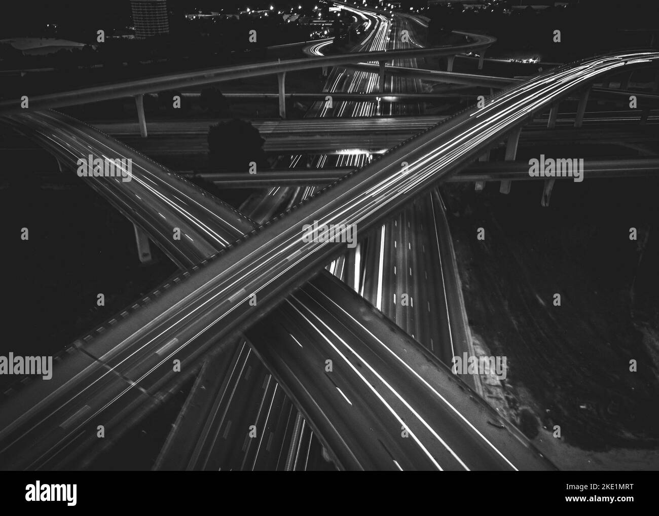 Road infrastructure aerial Black and White Stock Photos & Images - Alamy