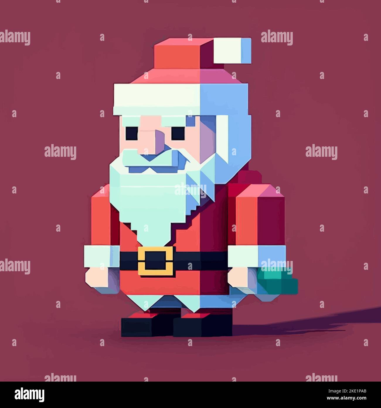 A pixel art of a cute Santa Claus Stock Vector Image & Art - Alamy