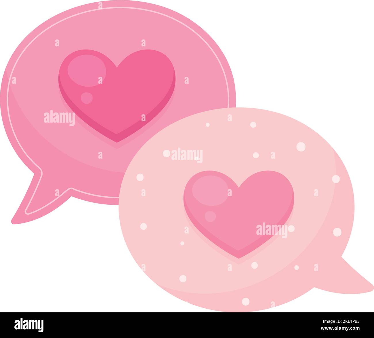hearts love in speech bubbles icon Stock Vector Image & Art - Alamy
