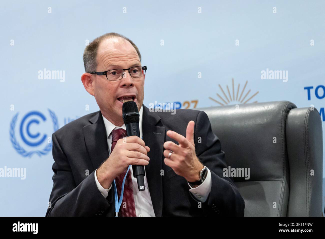 Mark Suzman CEO of Bill and Melinda Gates Foundation speaks during