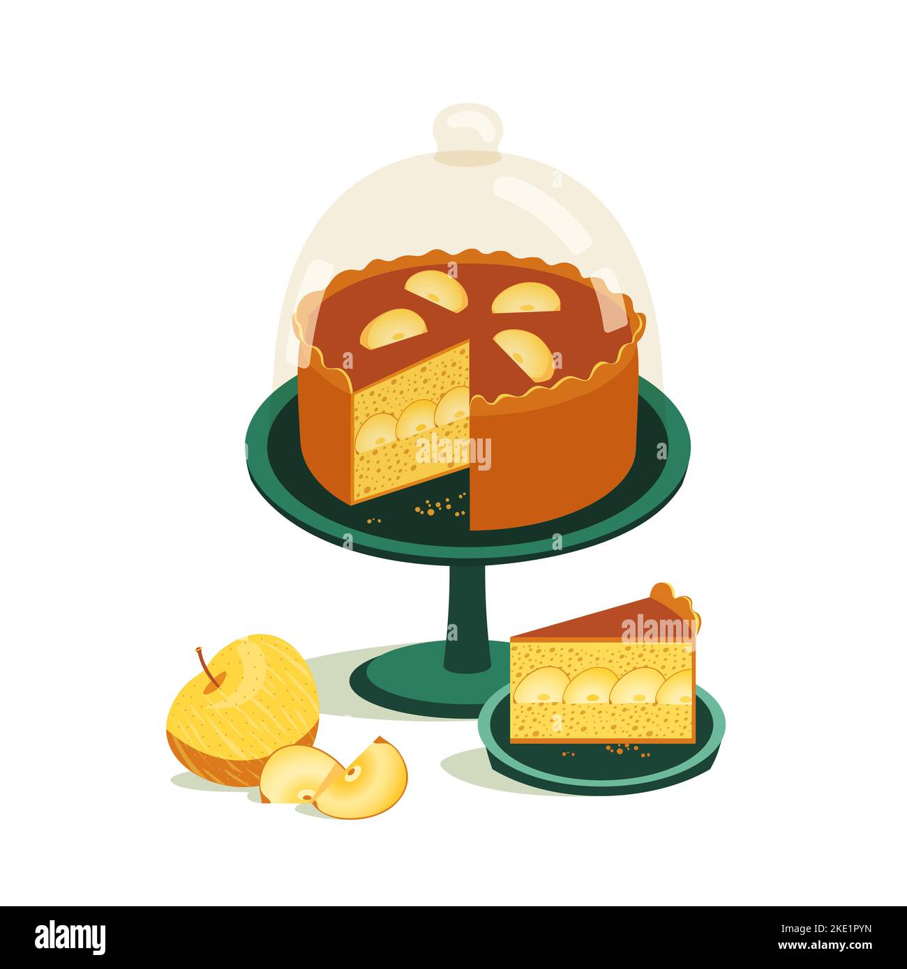 Coffee shop cake display Stock Vector Images - Alamy