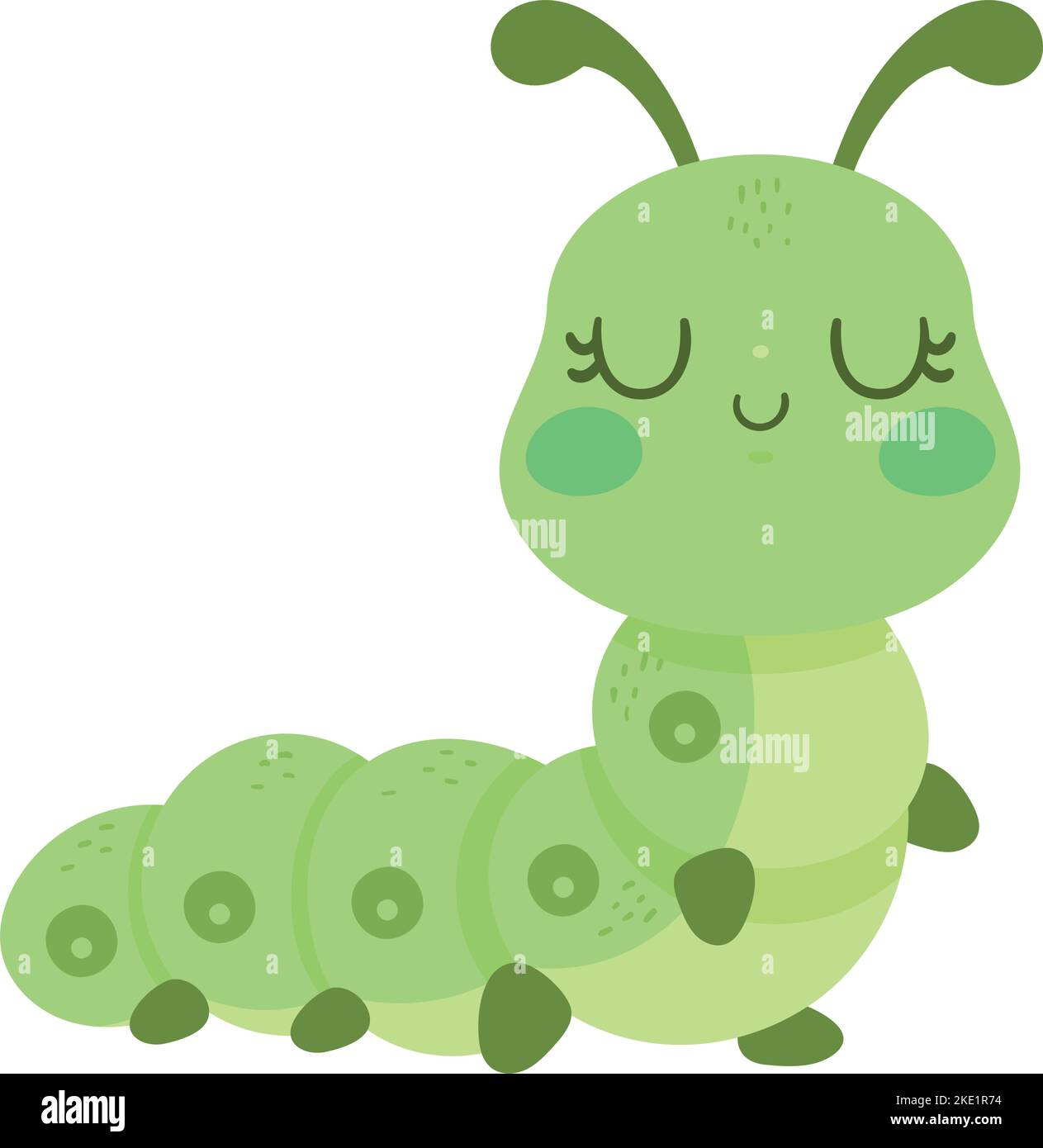 green worm garden animal character Stock Vector Image & Art - Alamy