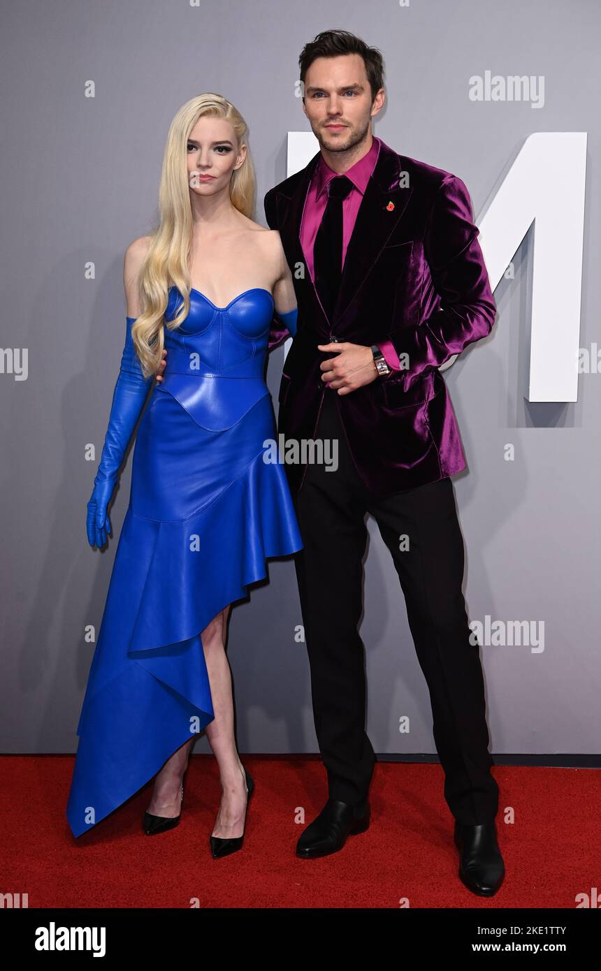 November 9th, 2022, London, UK. Anya Taylor-Joy and Nicholas Hoult