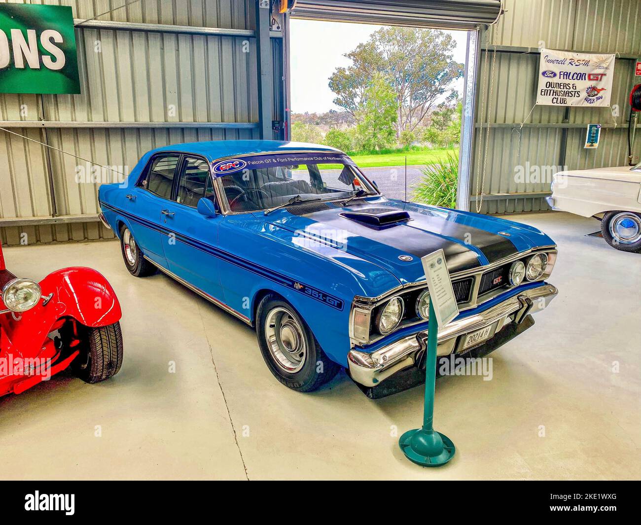 A Ford Falcon GT 351 classic car displayed at the National Transport Museum in Inverell Stock Photo