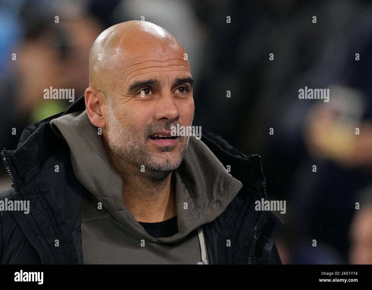 Manchester, England, 9th November 2022.  Josep Guardiola manager of Manchester City during the Carabao Cup match at the Etihad Stadium, Manchester. Picture credit should read: Andrew Yates / Sportimage Stock Photo