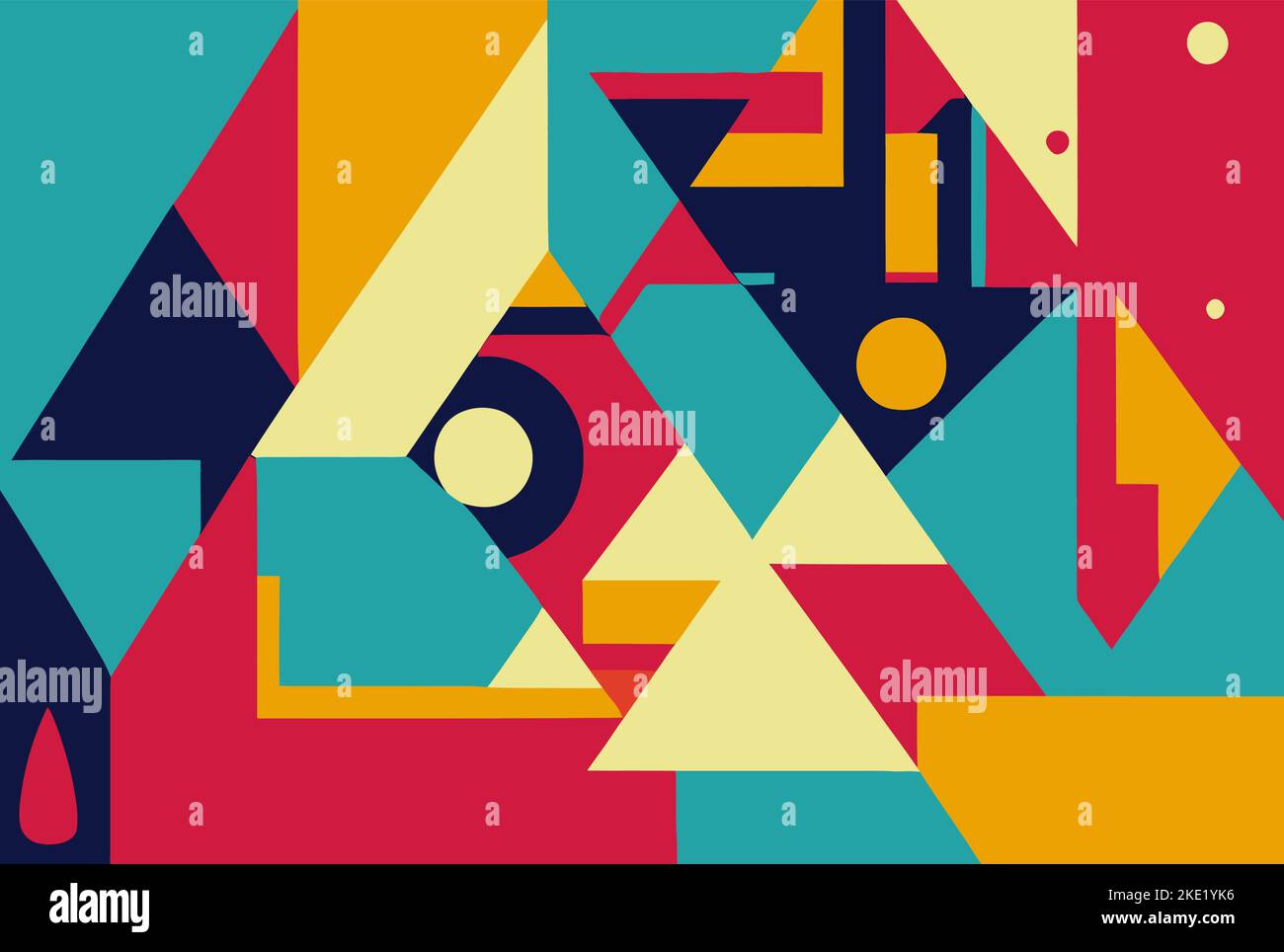 An editable illustration of bright abstract shapes Stock Vector Image ...