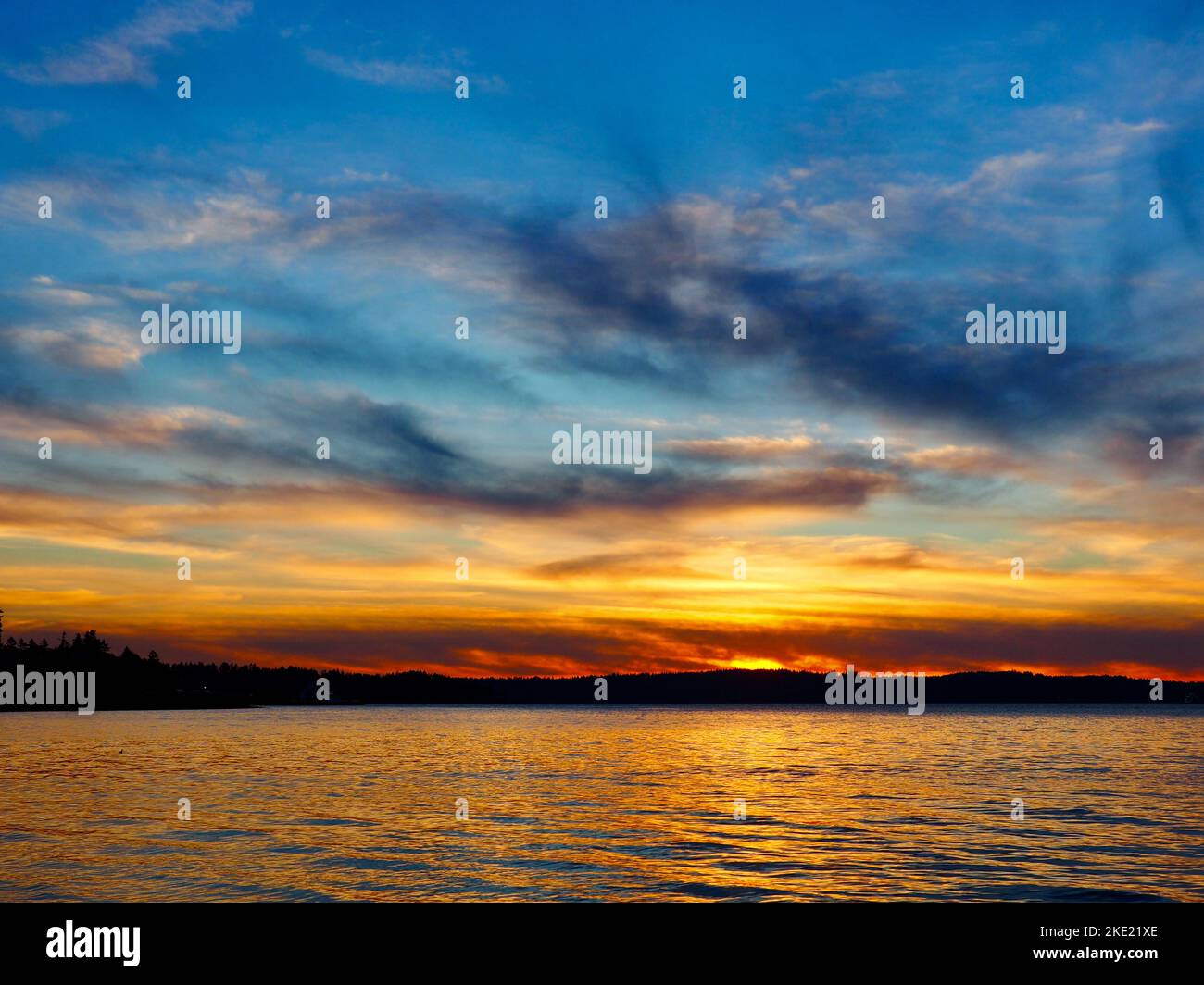 Sunset at Steilacoom Stock Photo Alamy