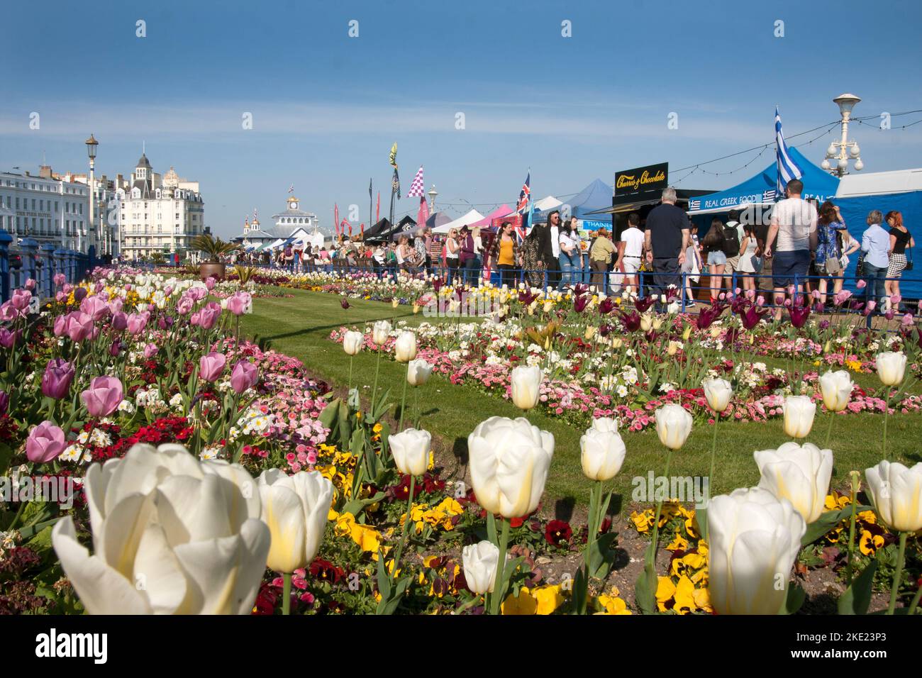 the Carpet Gardens, Eastbourne Grand Parade, West Sussex, England Stock