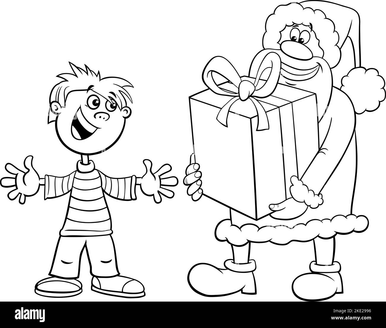 All 30+ Images coloring santa claus giving gifts to the boy Sharp All 30+ Images coloring santa claus giving gifts to the boy Sharp
