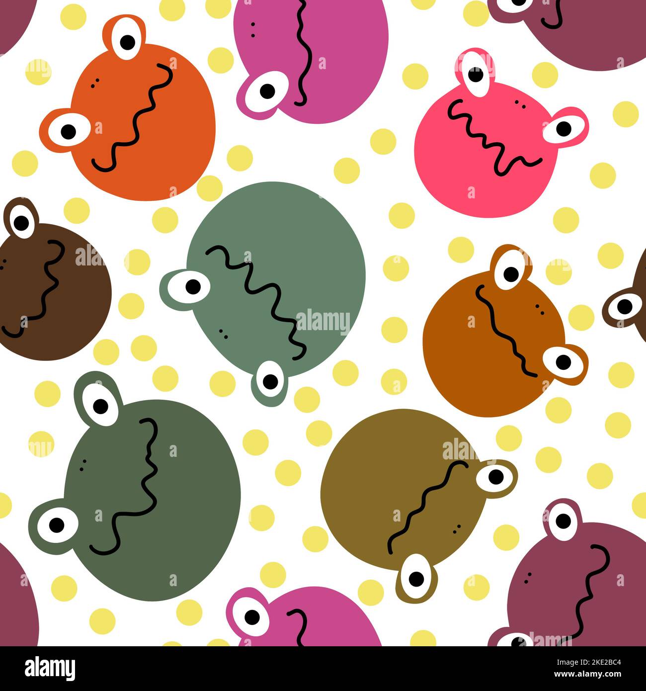 Cartoon animals seamless frogs pattern for wrapping paper and fabrics ...