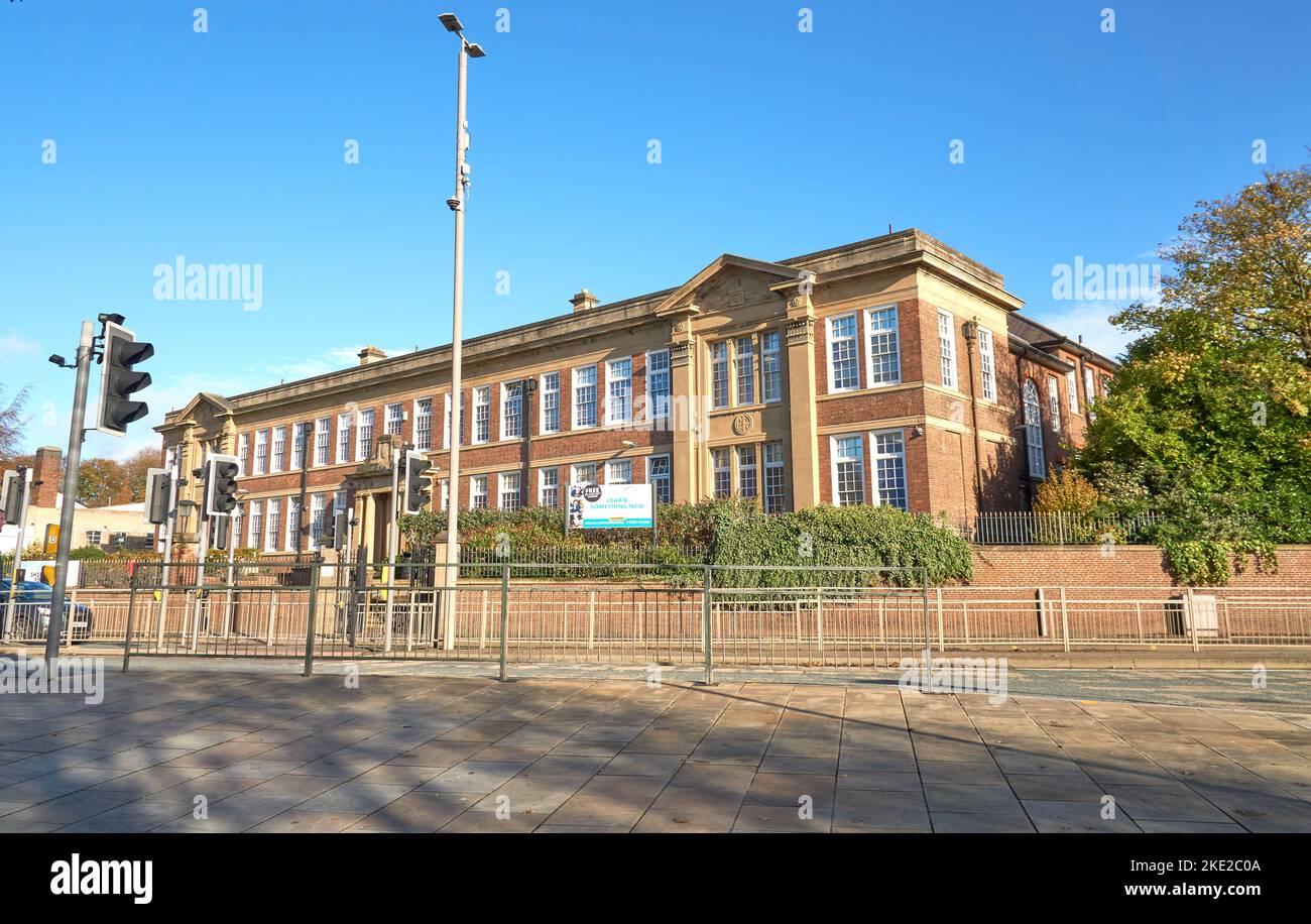 Old fashioned school house in Mansfield, Nottinghamshire, UK Stock Photo