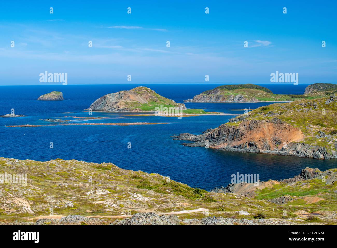 View of Twillingate from a high viewpoint, Twillingate, Newfoundland and Labrador NL, Canada Stock Photo
