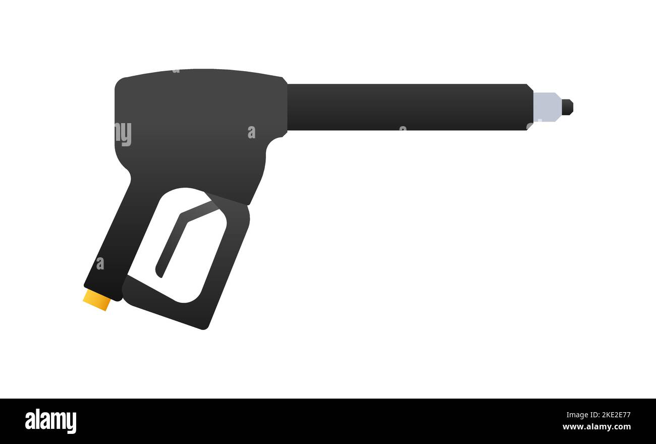 Pressure washing gun icon. Appliance pressure washer gun. Vector stock