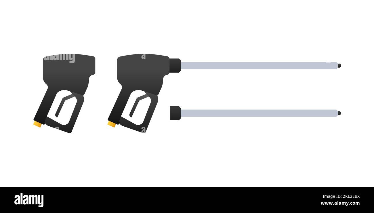 Pressure washing gun icon. Appliance pressure washer gun. Vector stock