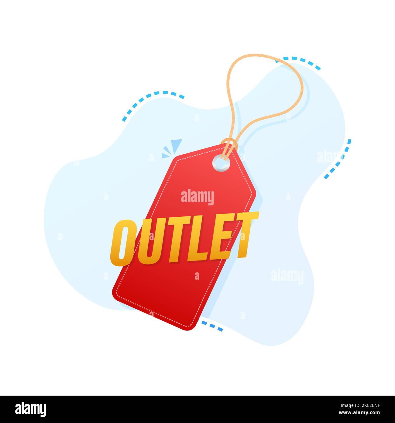 Outlet label, badge. Outlet price tag. Vector stock illustration Stock ...