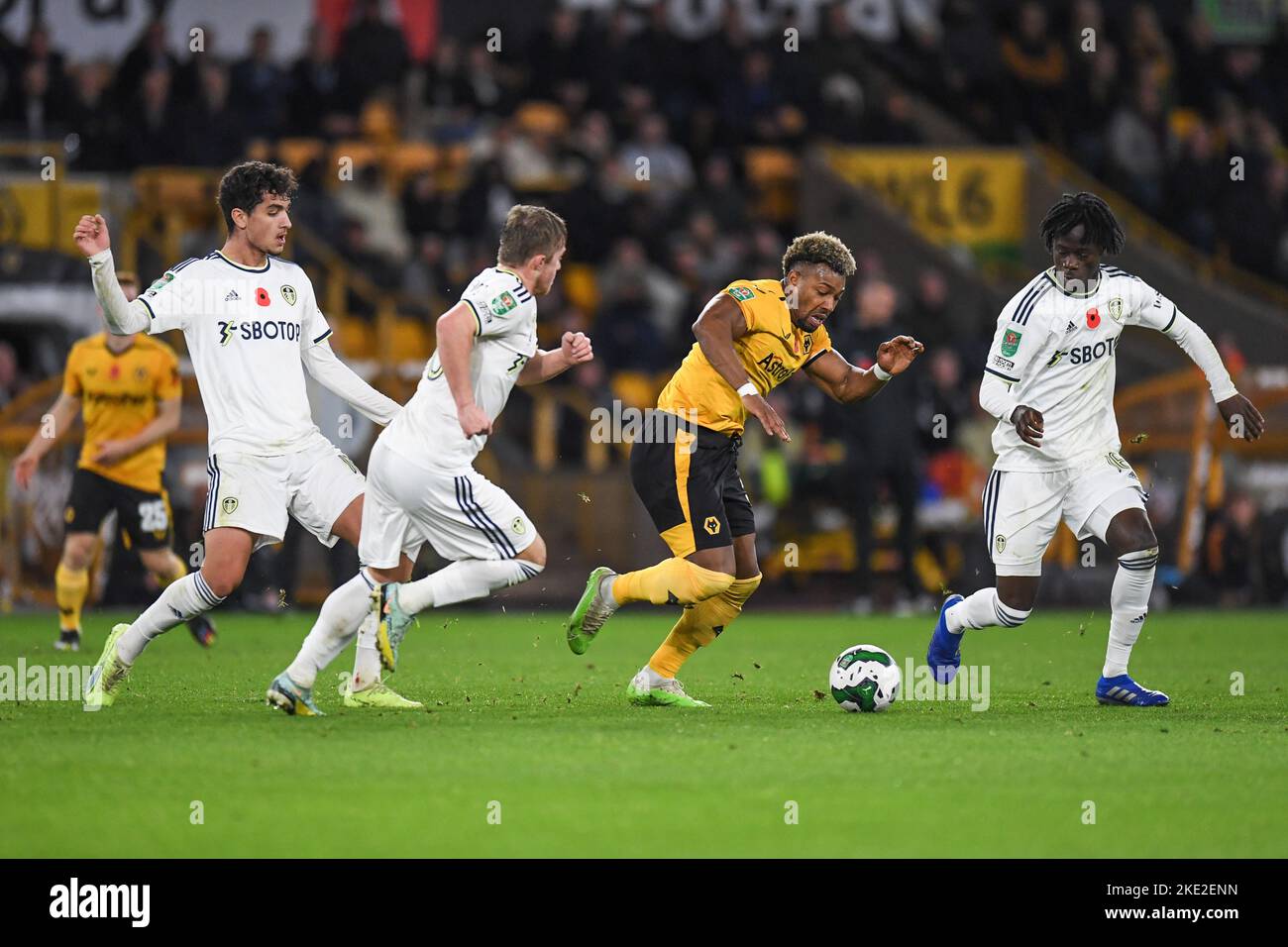 Adama Traor 37 of Wolverhampton Wanderers in action during the game
