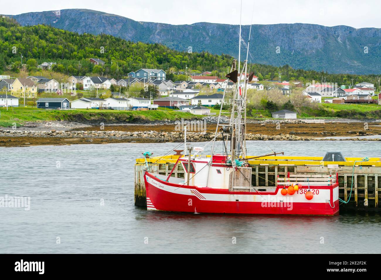 Moored fishing boat, Rocky Harbour, Newfoundland and Labrador NL