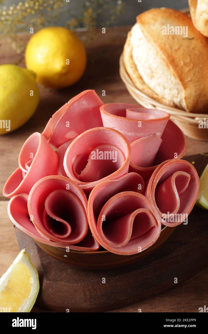 Mortadela fatiada hires stock photography and images Alamy