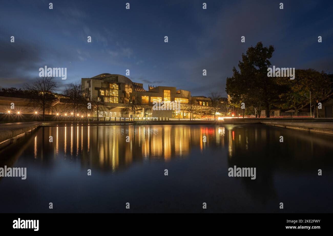9th November 2022. UK Scotland weather Scottish Parliament, Holyrood, Royal Mile, Edinburgh