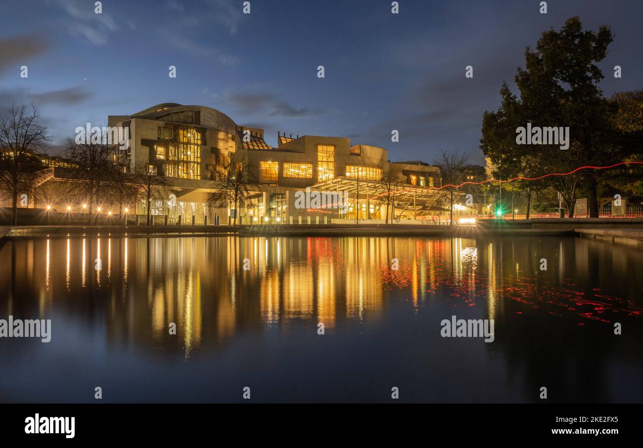 9th November 2022. UK Scotland weather Scottish Parliament, Holyrood, Royal Mile, Edinburgh