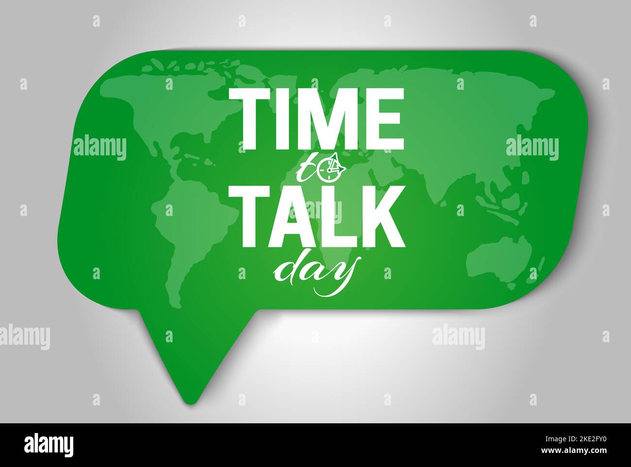 Time To Talk Day Illustration with World Map Stock Vector Image & Art Alamy