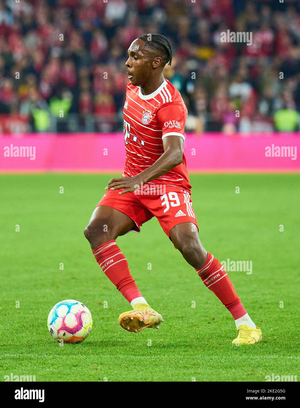 Mathys Tel, FCB 39   in the match FC BAYERN MÜNCHEN - SV WERDER BREMEN 6-1 1.German Football League on Nov 8, 2022 in Munich, Germany. Season 2022/2023, matchday 14, 1.Bundesliga, FCB, München, 14.Spieltag © Peter Schatz / Alamy Live News    - DFL REGULATIONS PROHIBIT ANY USE OF PHOTOGRAPHS as IMAGE SEQUENCES and/or QUASI-VIDEO - Stock Photo