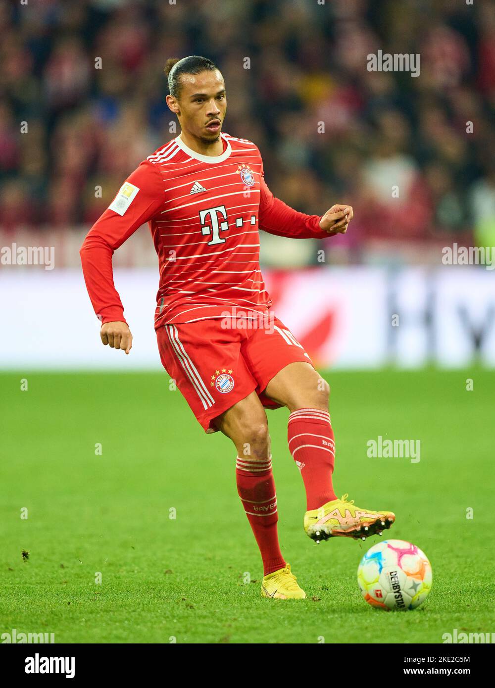 Leroy SANE, FCB 10   in the match FC BAYERN MÜNCHEN - SV WERDER BREMEN 6-1 1.German Football League on Nov 8, 2022 in Munich, Germany. Season 2022/2023, matchday 14, 1.Bundesliga, FCB, München, 14.Spieltag © Peter Schatz / Alamy Live News    - DFL REGULATIONS PROHIBIT ANY USE OF PHOTOGRAPHS as IMAGE SEQUENCES and/or QUASI-VIDEO - Stock Photo