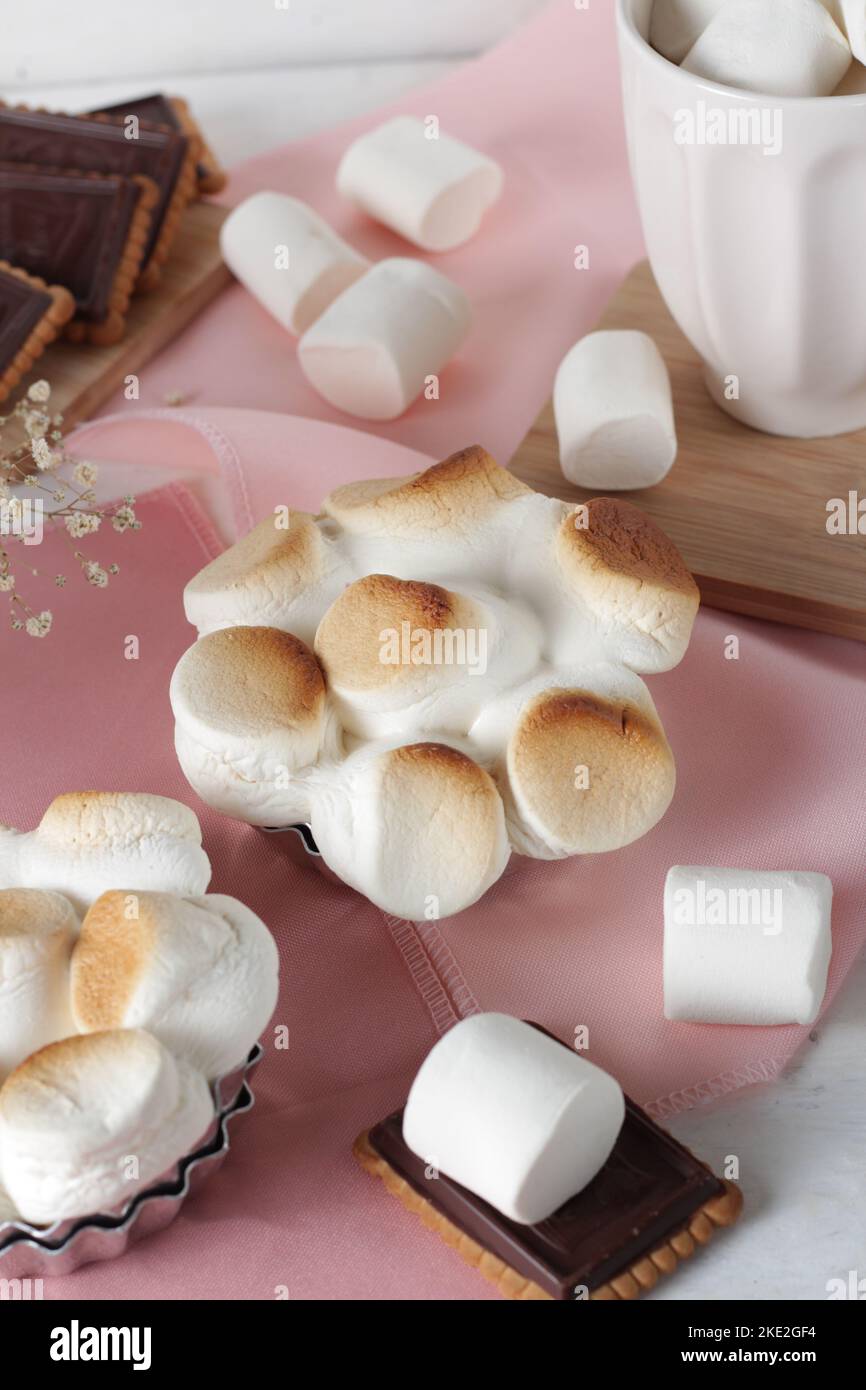 made with marshmallow Stock Photo Alamy