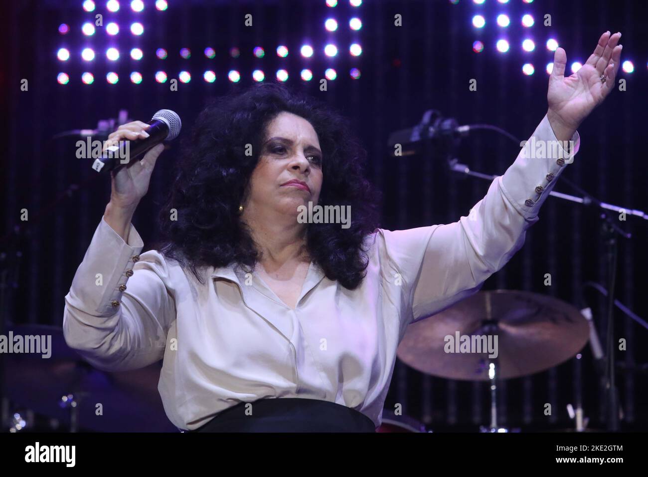 Sao Paulo, Brazil. 30th Nov, 2013. Brazilian singer Gal Costa died at the age of 77. The information was confirmed by the singer's advice on Wednesday (9). She had taken a break from concerts after undergoing surgery to remove a lump in her nasal cavity. Archive of 11/30/2013 - during the show with Hologram by singer Cazuza during tribute in his honor, held at Parque da Juventude, north of São Paulo. (Photo: Vanessa Carvalho/Brazil Photo Press) Credit: Brazil Photo Press/Alamy Live News Stock Photo