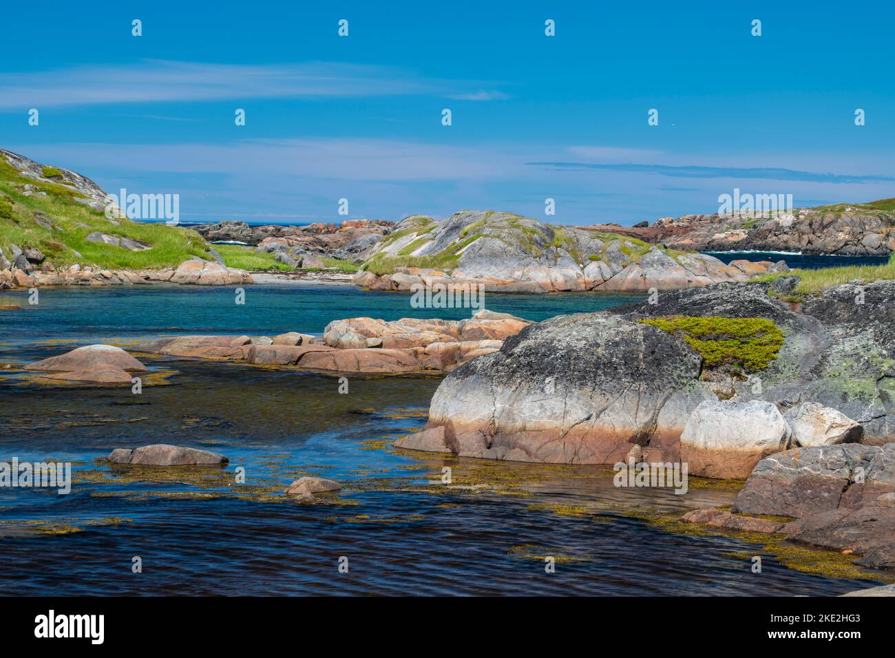 Rocks and ponds, Tilting, Newfoundland and Labrador NL, Canada Stock Photo