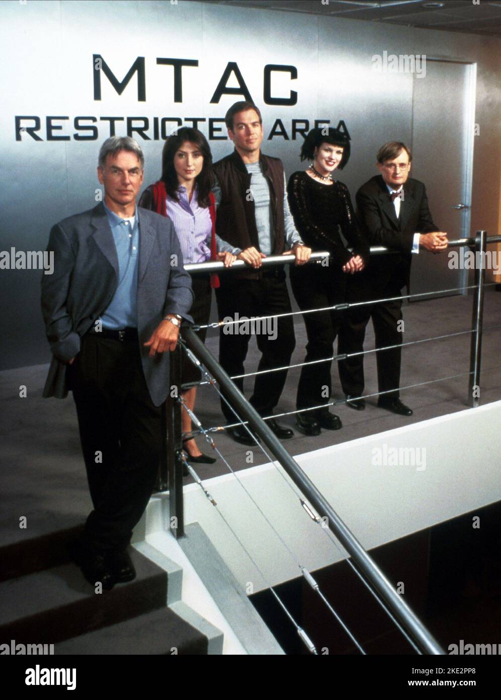NCIS, MARK HARMON, SASHA ALEXANDER, MICHAEL WEATHERLY, PAULEY PERRETTE, DAVID MCCALLUM, 2003 Stock Photo