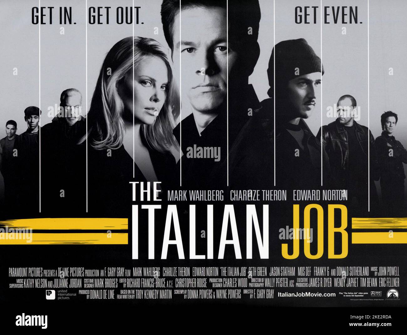 THE ITALIAN JOB, CHARLIZE THERON, 2003 Stock Photo