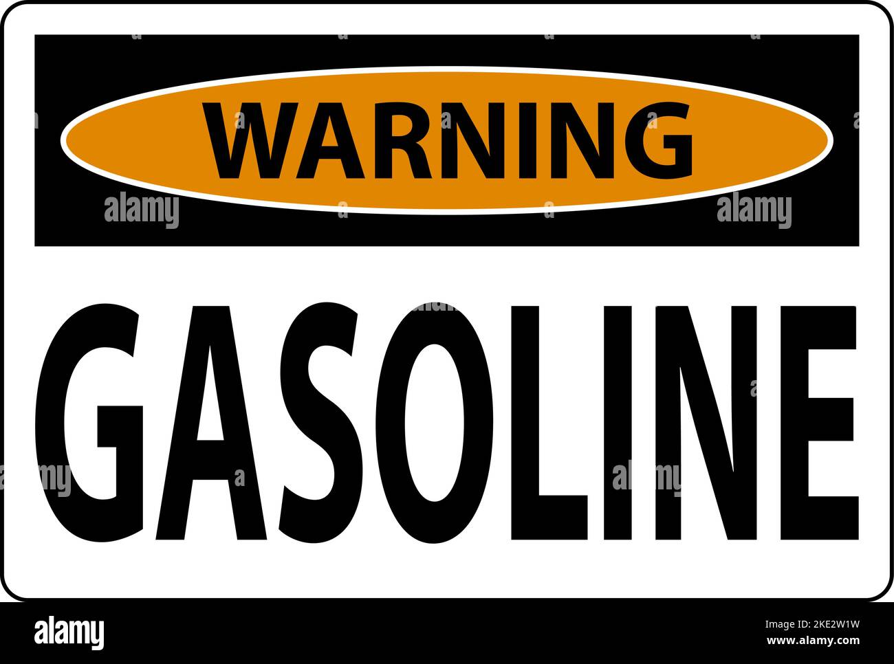 Warning Sign Gasoline Symbol On White Background Stock Vector Image