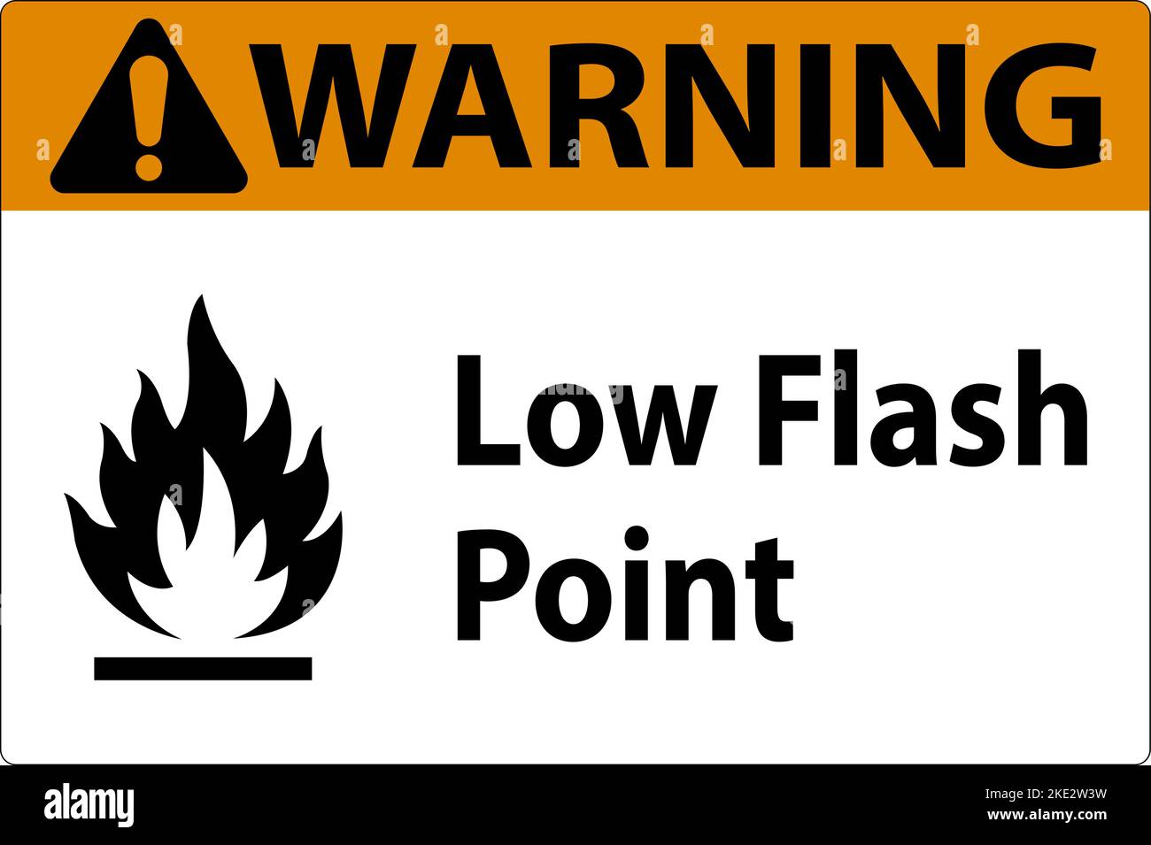 Warning Low Flash Sign On White Background Stock Vector