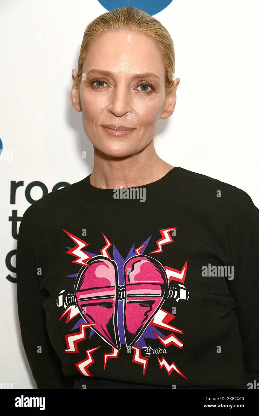 Uma Thurman attends the Room To Grow Annual Benefit on November 9, 2022