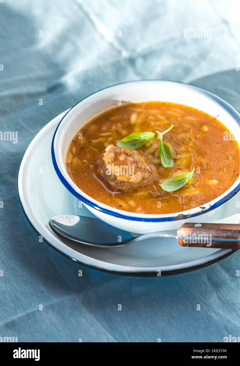 Chickpea Lamb Shawarma Soup With Greek Yogurt Stock Photo - Alamy