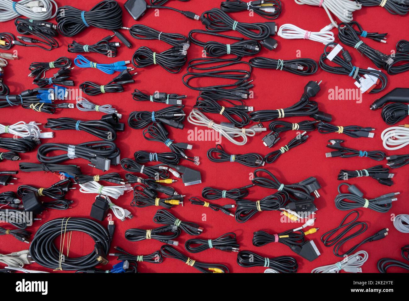 peripheral equipment for computer and Video Audio Cable. Bundled cables