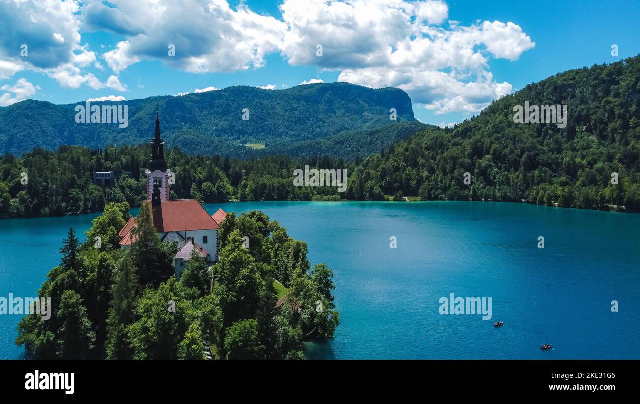 Lake Bled - Slovenia [Drone] Stock Photo - Alamy