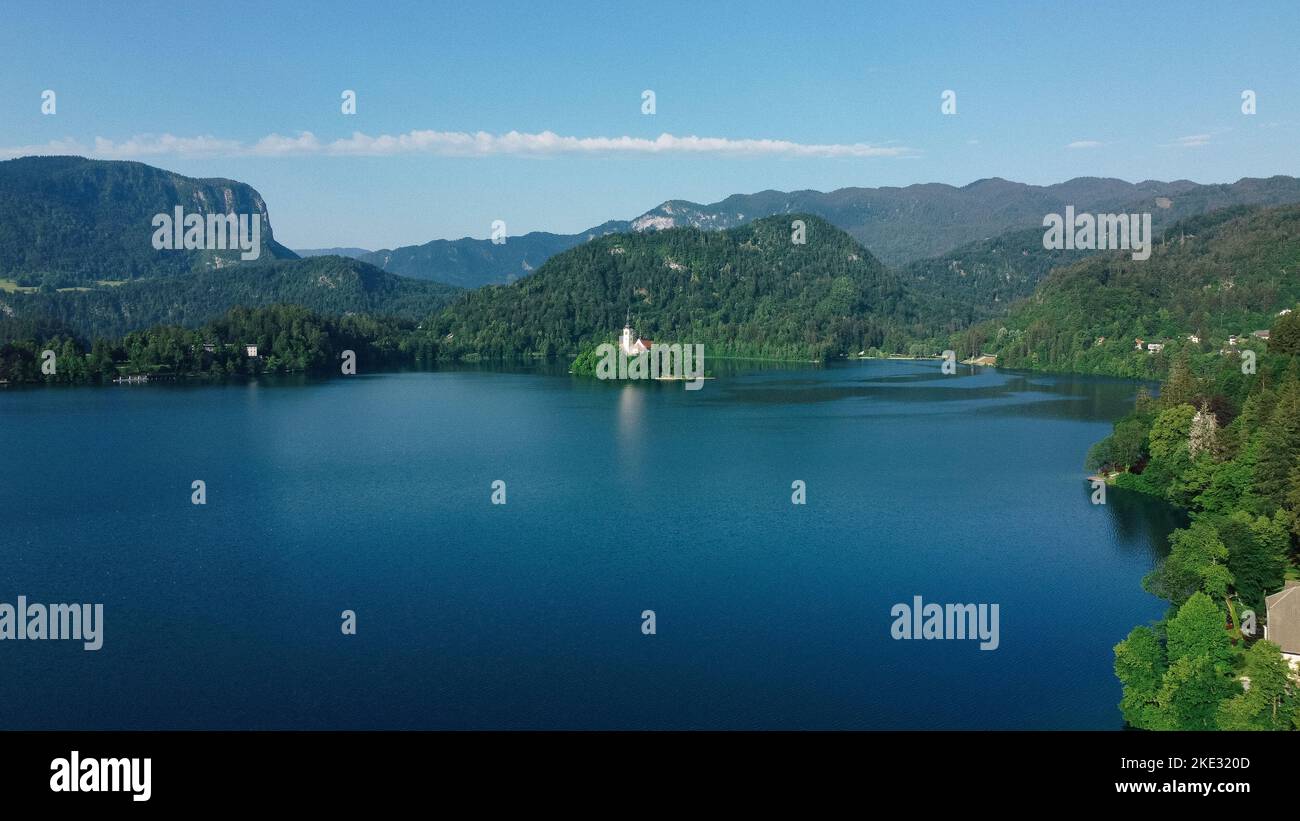 Lake Bled - Slovenia [Drone] Stock Photo - Alamy