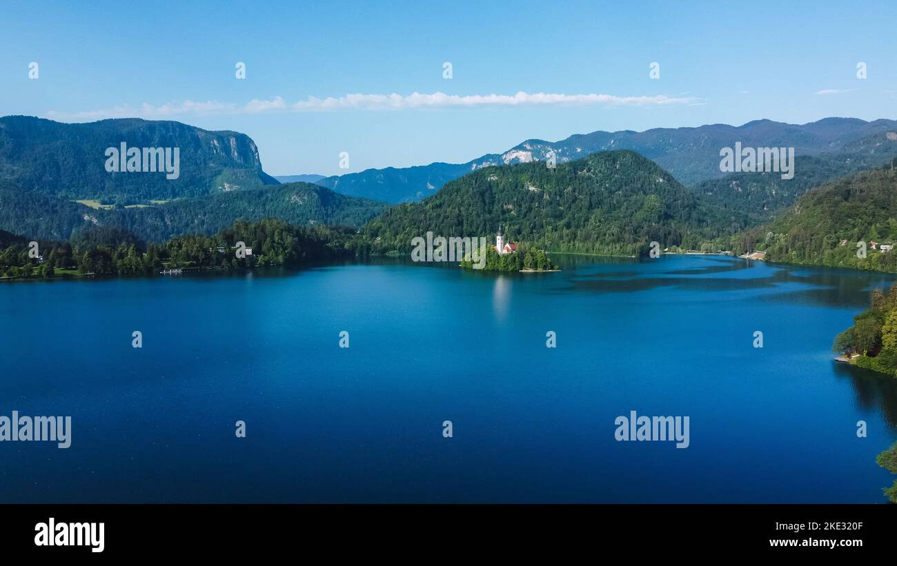 Lake Bled - Slovenia [Drone] Stock Photo - Alamy