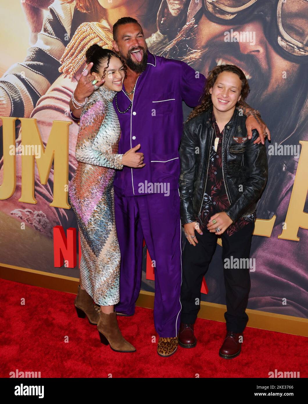 Lola lolani Momoa, Jason Momoa, Nakoa Wolf Momoa arrives at The World