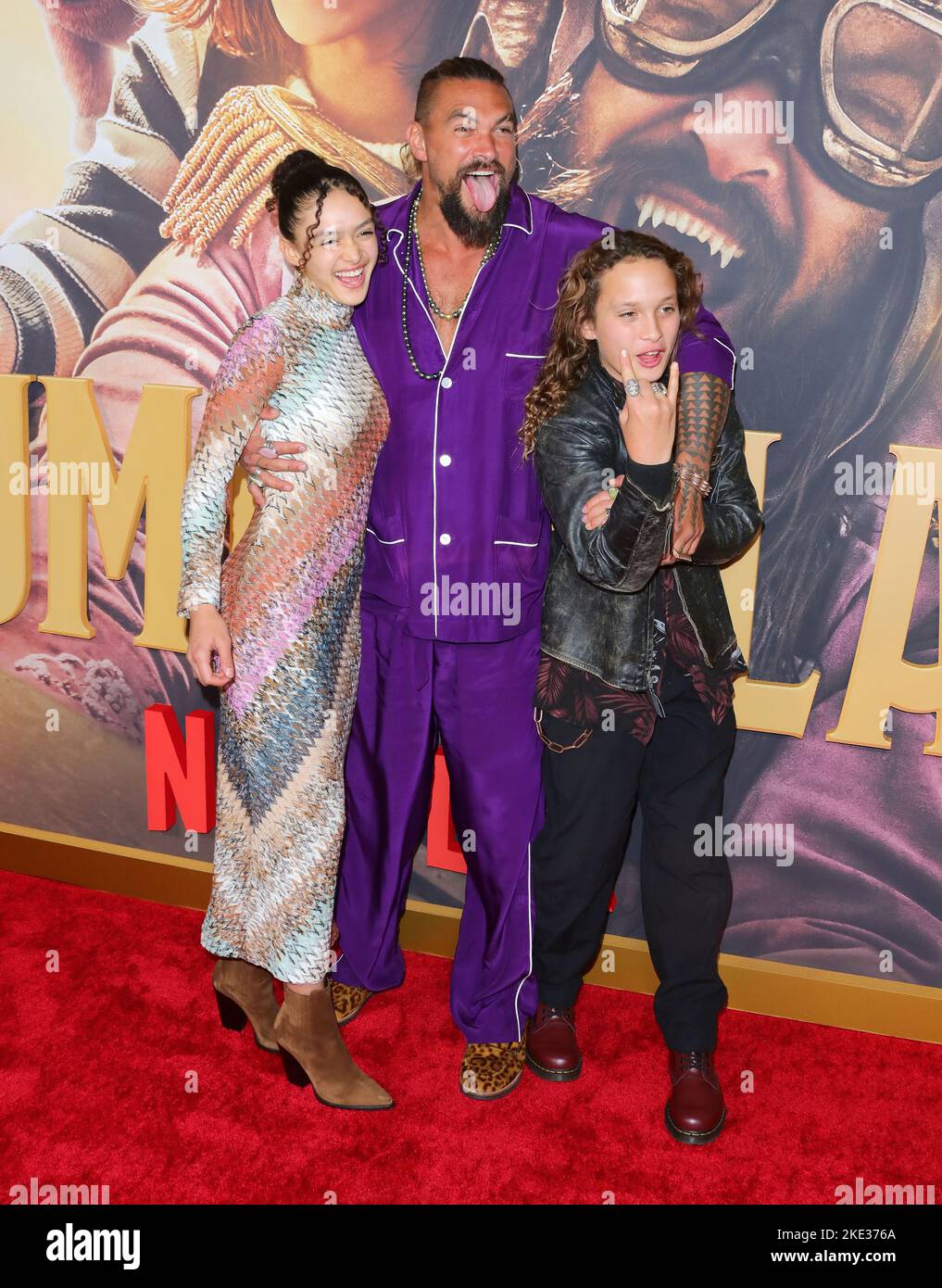 Lola lolani Momoa, Jason Momoa, Nakoa Wolf Momoa arrives at The World